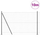 vidaXL Euro Kerítés Beton Alappal 10 x 1,5 m PVC-bevonatos acél Szürke