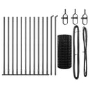 vidaXL Kerítés oszlopokkal Szürke 0,6 x 25 m Acél