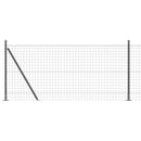 vidaXL Kerítés oszlopokkal Szürke 1 x 25 m Acél