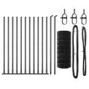 vidaXL Kerítés oszlopokkal Szürke 0,4 x 25 m Acél