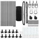 vidaXL Kerítés oszlopokkal Szürke 0,6 x 25 m Acél