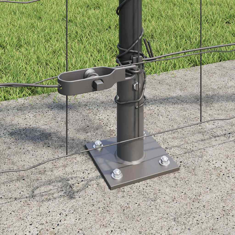 vidaXL Kerítés oszlopokkal Szürke 1.2 x 25 m Acél