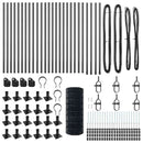 vidaXL Kerítés oszlopokkal Szürke 0.4 x 50 m Acél