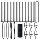 vidaXL Kerítés oszlopokkal Szürke 0.6 x 50 m Acél