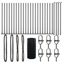 vidaXL Kerítés oszlopokkal Szürke 0.6 x 50 m Acél