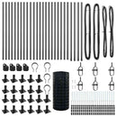 vidaXL Kerítés oszlopokkal Szürke 0.6 x 50 m Acél