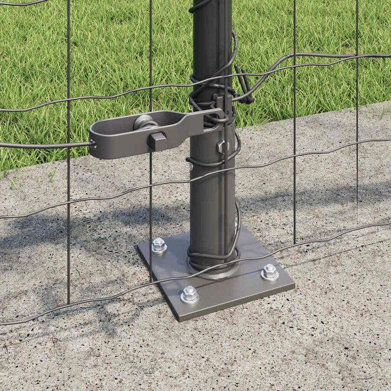 vidaXL Kerítés oszlopokkal Szürke 0,6 x 10 m Acél