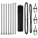 vidaXL Kerítés oszlopokkal Szürke 0.8 x 10 m Acél