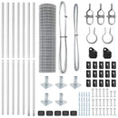 vidaXL Kerítés oszlopokkal Ezüst 1.2 x 10 m Acél