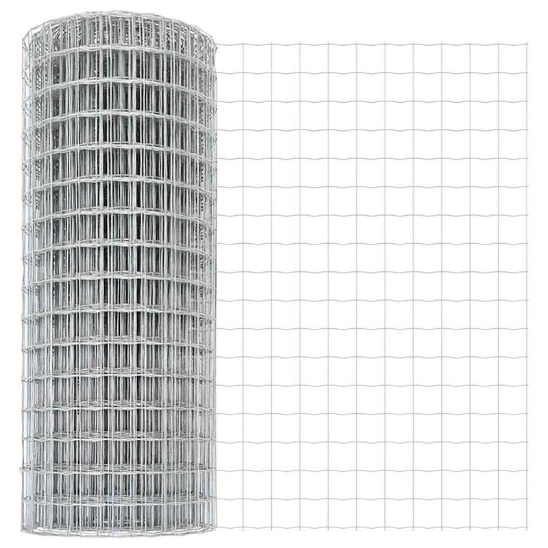 vidaXL Kerítés oszlopokkal Ezüst 1.4 x 10 m Acél