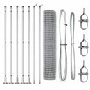 vidaXL Kerítés oszlopokkal Ezüst 1.5 x 10 m Acél