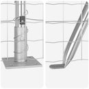 vidaXL Kerítés oszlopokkal Ezüst 1.6 x 10 m Acél