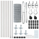 vidaXL Kerítés oszlopokkal Ezüst 0,6 x 10 m Acél