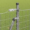 vidaXL Kerítés oszlopokkal Ezüst 1.4 x 10 m Acél