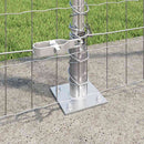 vidaXL Kerítés oszlopokkal Ezüst 1.4 x 10 m Acél