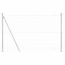 vidaXL Kerítés oszlopokkal Ezüst 1.6 x 10 m Acél