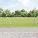 vidaXL Kerítés oszlopokkal Ezüst 1.5 x 10 m Acél