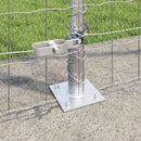 vidaXL Kerítés oszlopokkal Ezüst 1.6 x 10 m Acél