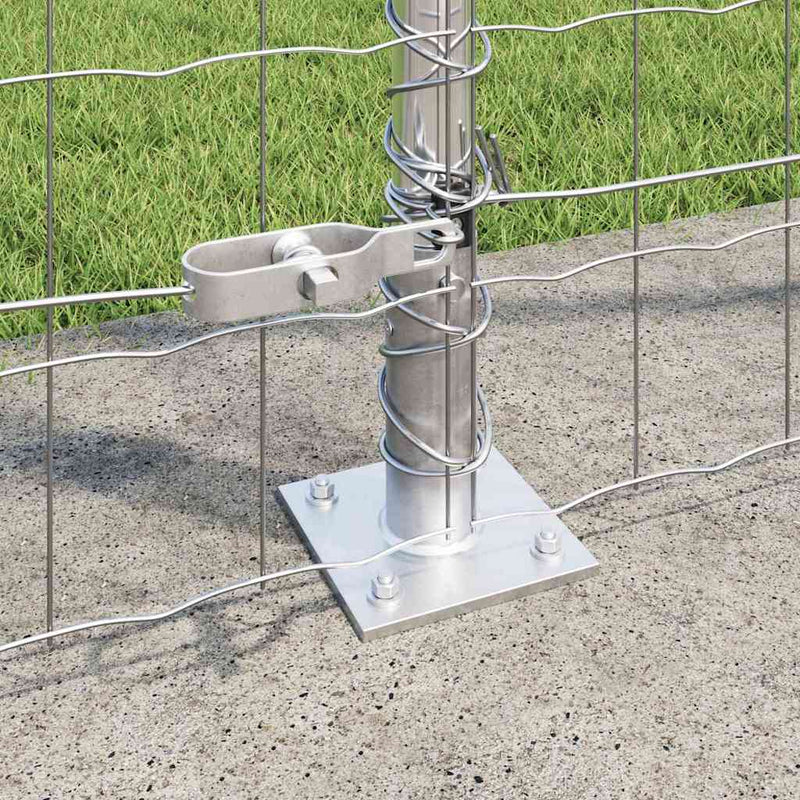 vidaXL Kerítés oszlopokkal Ezüst 1.6 x 10 m Acél