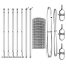 vidaXL Kerítés oszlopokkal Ezüst 0,6 x 10 m Acél