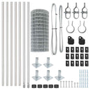 vidaXL Kerítés oszlopokkal Ezüst 0,6 x 10 m Acél