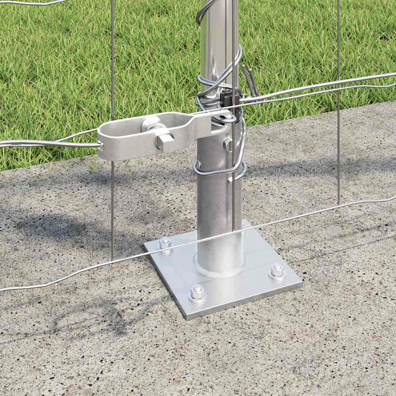 vidaXL Kerítés oszlopokkal Ezüst 1.2 x 10 m Acél