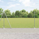vidaXL Külső Euro Kerítés Betonalappal 10 x 1,2 m Ezüst Háló