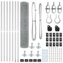 vidaXL Kerítés oszlopokkal Ezüst 1.4 x 10 m Acél