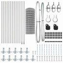 vidaXL Kerítés oszlopokkal Ezüst 0,4 x 25 m Acél