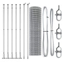 vidaXL Kerítés oszlopokkal Ezüst 0.8 x 25 m Acél