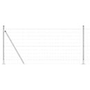 vidaXL Kerítés oszlopokkal Ezüst 1 x 25 m Acél
