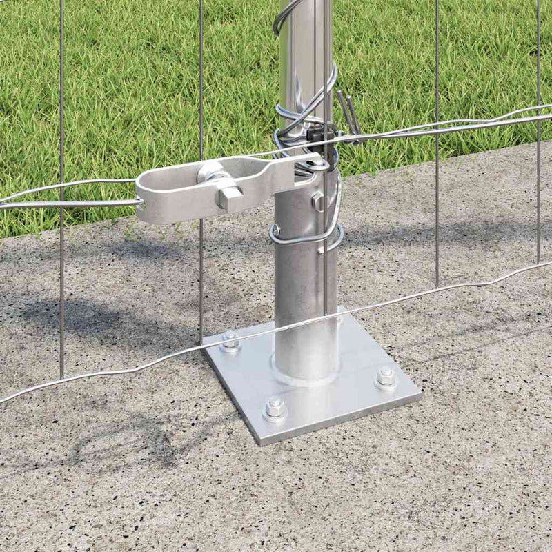 vidaXL Kerítés oszlopokkal Ezüst 1.2 x 25 m Acél