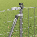 vidaXL Kerítés oszlopokkal Ezüst 1.2 x 25 m Acél