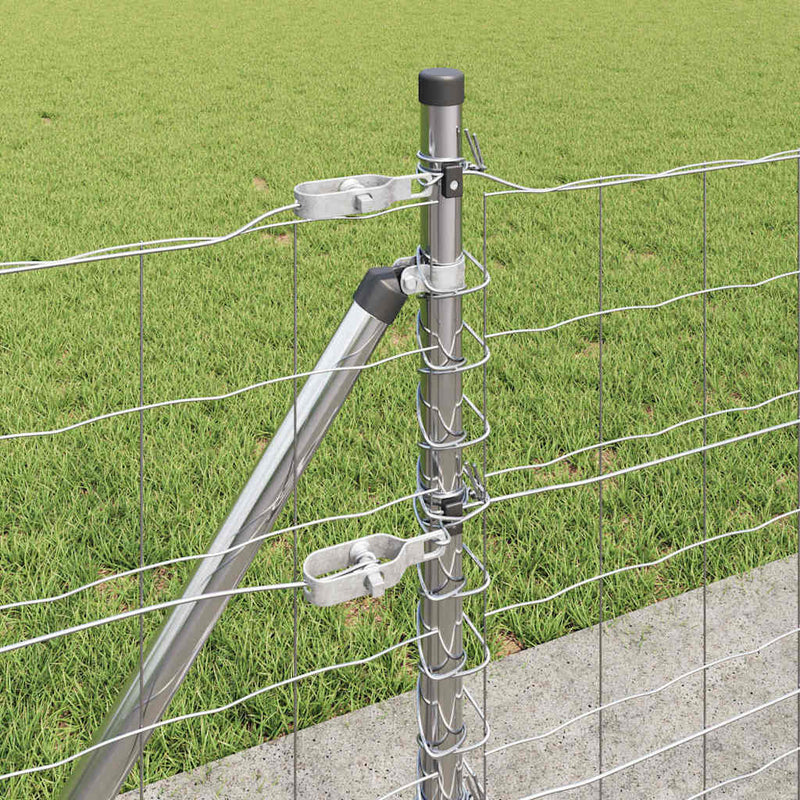 vidaXL Kerítés oszlopokkal Ezüst 0,6 x 25 m Acél