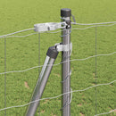 vidaXL Kerítés oszlopokkal Ezüst 1.2 x 25 m Acél