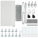vidaXL Kerítés oszlopokkal Ezüst 0.4 x 50 m Acél