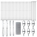 vidaXL Kerítés oszlopokkal Ezüst 0.4 x 50 m Acél