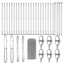 vidaXL Kerítés oszlopokkal Ezüst 0.4 x 50 m Acél