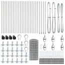 vidaXL Kerítés oszlopokkal Ezüst 0.4 x 50 m Acél