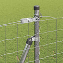 vidaXL Kerítés oszlopokkal Ezüst 1.4 x 10 m Acél