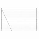 vidaXL Kerítés oszlopokkal Ezüst 1.4 x 10 m Acél