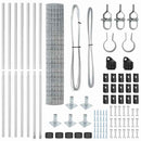 vidaXL Kerítés oszlopokkal Ezüst 1.5 x 10 m Acél