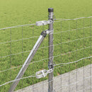 vidaXL Kerítés oszlopokkal Ezüst 0,6 x 25 m Acél