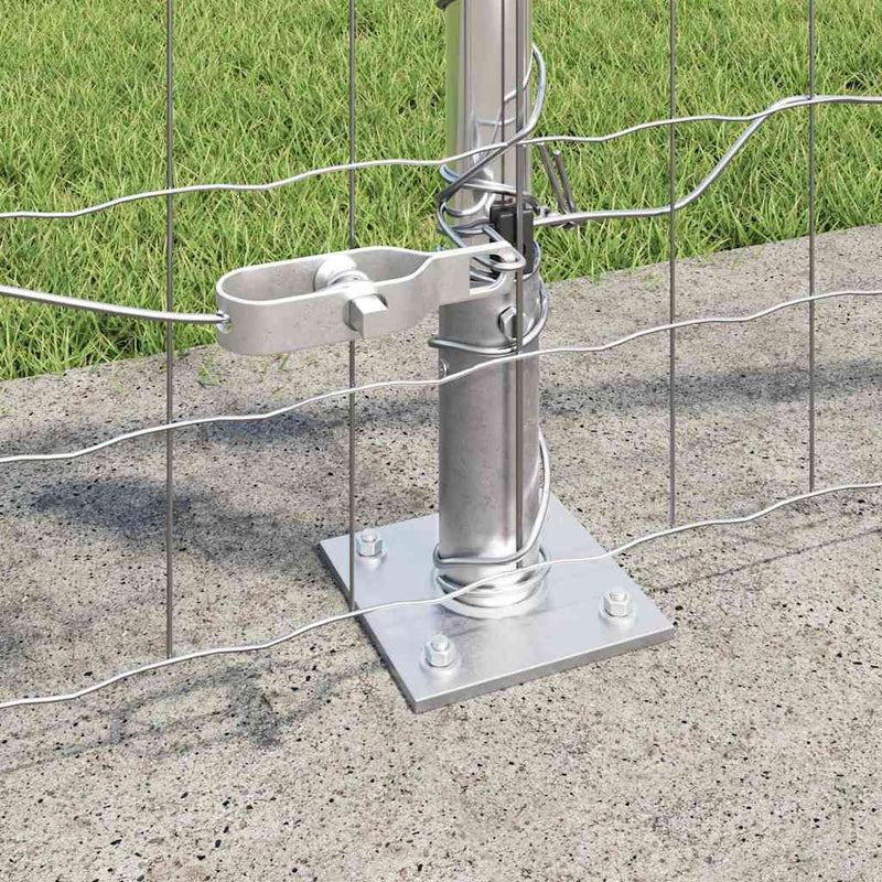 vidaXL Kerítés oszlopokkal Ezüst 0.8 x 25 m Acél