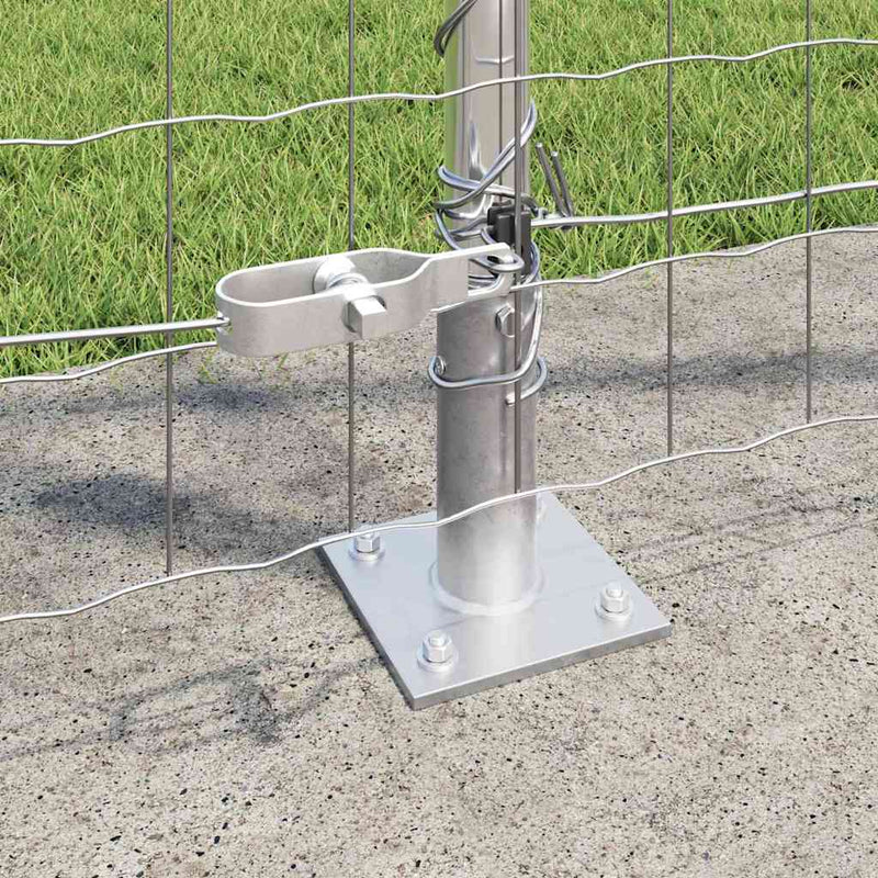 vidaXL Kerítés oszlopokkal Ezüst 1.2 x 25 m Acél