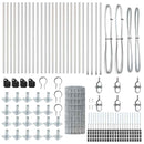 vidaXL Kerítés oszlopokkal Ezüst 0.6 x 50 m Acél