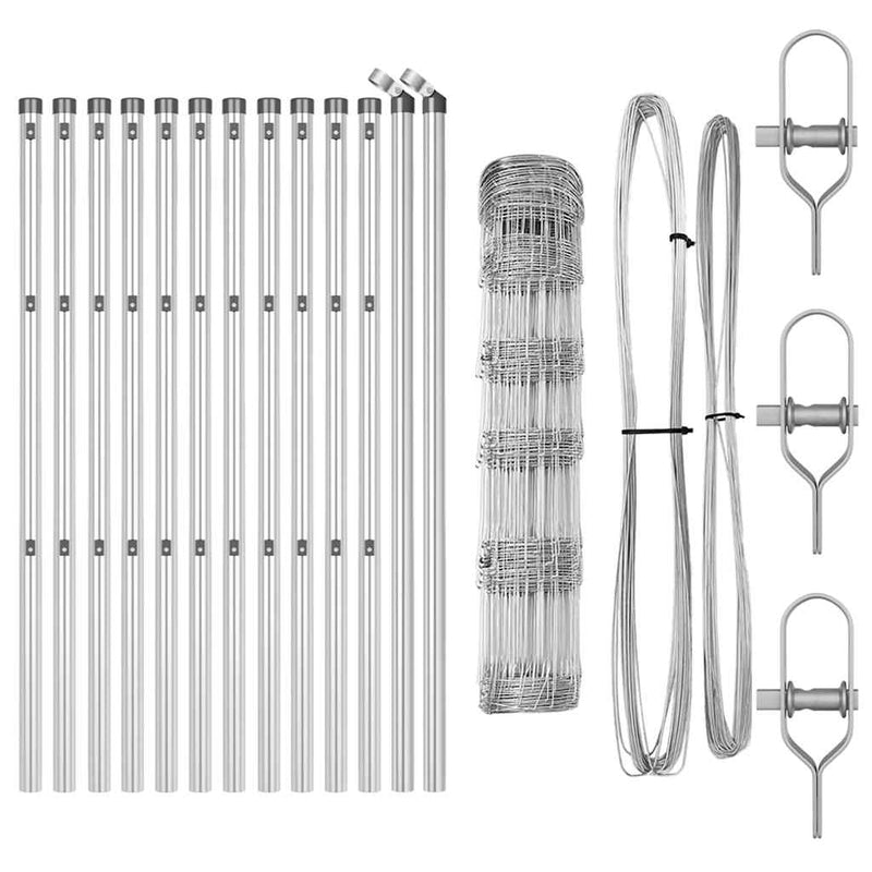 vidaXL Legelőkerítés Ezüst 25 x 0.8 m Horganyzott acél