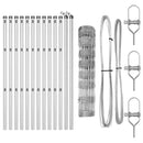 vidaXL Talajra rögzíthető hegesztett drótkerítés 25 x 0,8 m Ezüst Háló