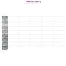 vidaXL Legelőkerítés Ezüst 25 x 0.8 m Horganyzott acél