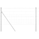 vidaXL Legelőkerítés Ezüst 25 x 1 m Horganyzott acél